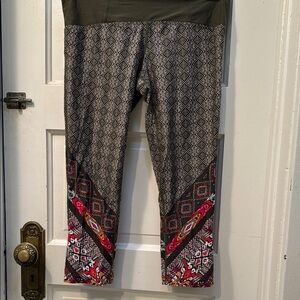 Prana Multicolor Patterned Cropped Swim Tights